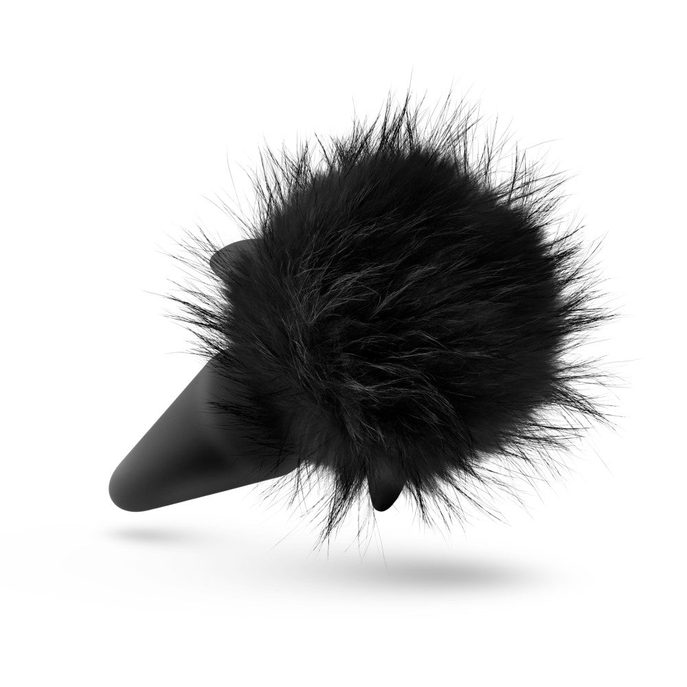 Temptasia - Bunny Tail Pom Plug - Black - Not Very Vanilla