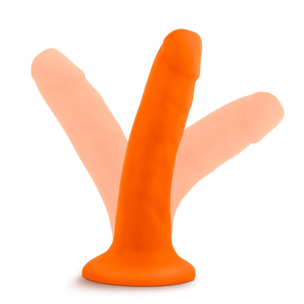 Neo - 5.5 Inch Dual Density Cock - Neon Orange - Not Very Vanilla