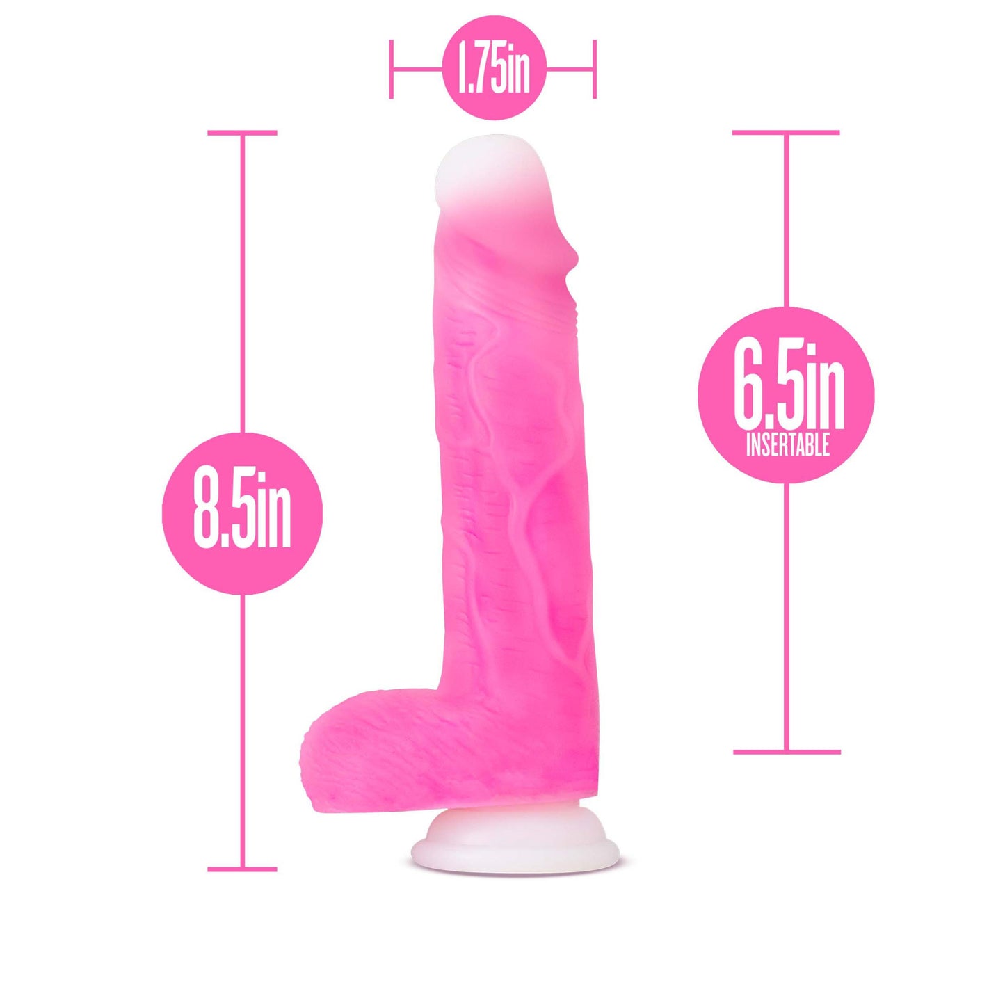 Neo Elite - Roxy - 8 Inch Gyrating Dildo - Pink - Not Very Vanilla