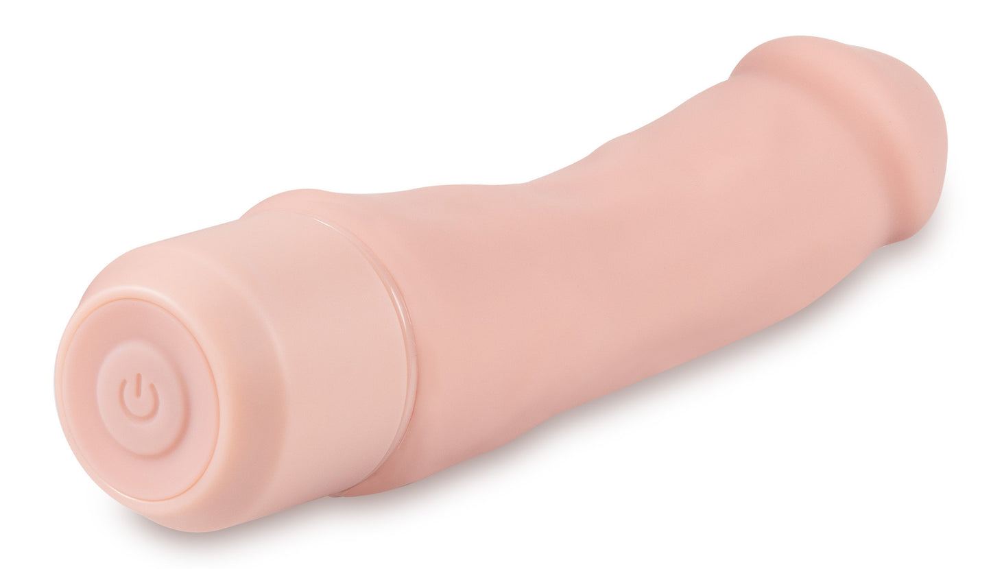 Dr. Skin Silicone – Dr. Steve - 7 Inch Vibrating Dildo - Beige - Not Very Vanilla