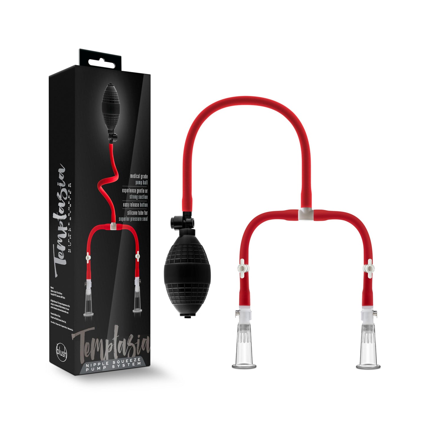 Temptasia - Nipple Squeeze Pump System Black - Not Very Vanilla