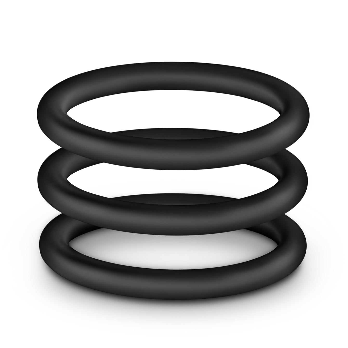 Performance - Vs3 Pure Premium Silicone Cockrings - Large - Black - Not Very Vanilla