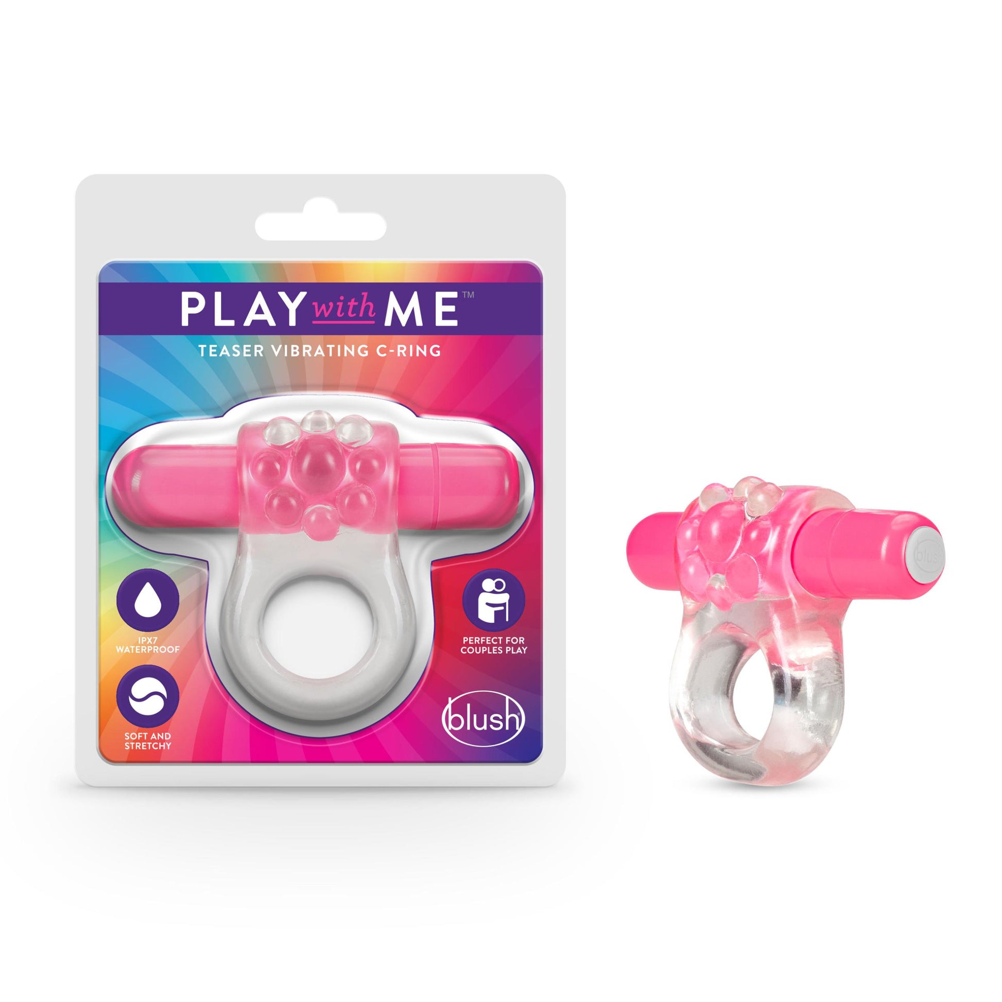 Play With Me Teaser Vibrating C-Ring Pink - Not Very Vanilla