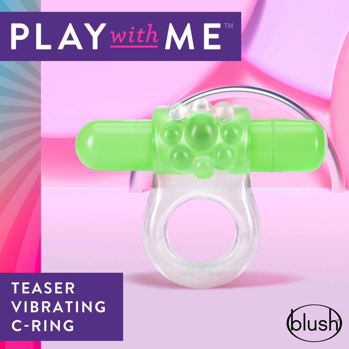 Play With Me Teaser Vibrating C-Ring Green - Not Very Vanilla