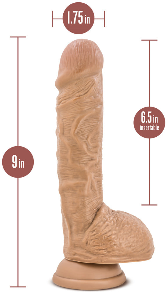 Au Naturel - Big Billy - 9 Inch Dildo - Mocha - Not Very Vanilla