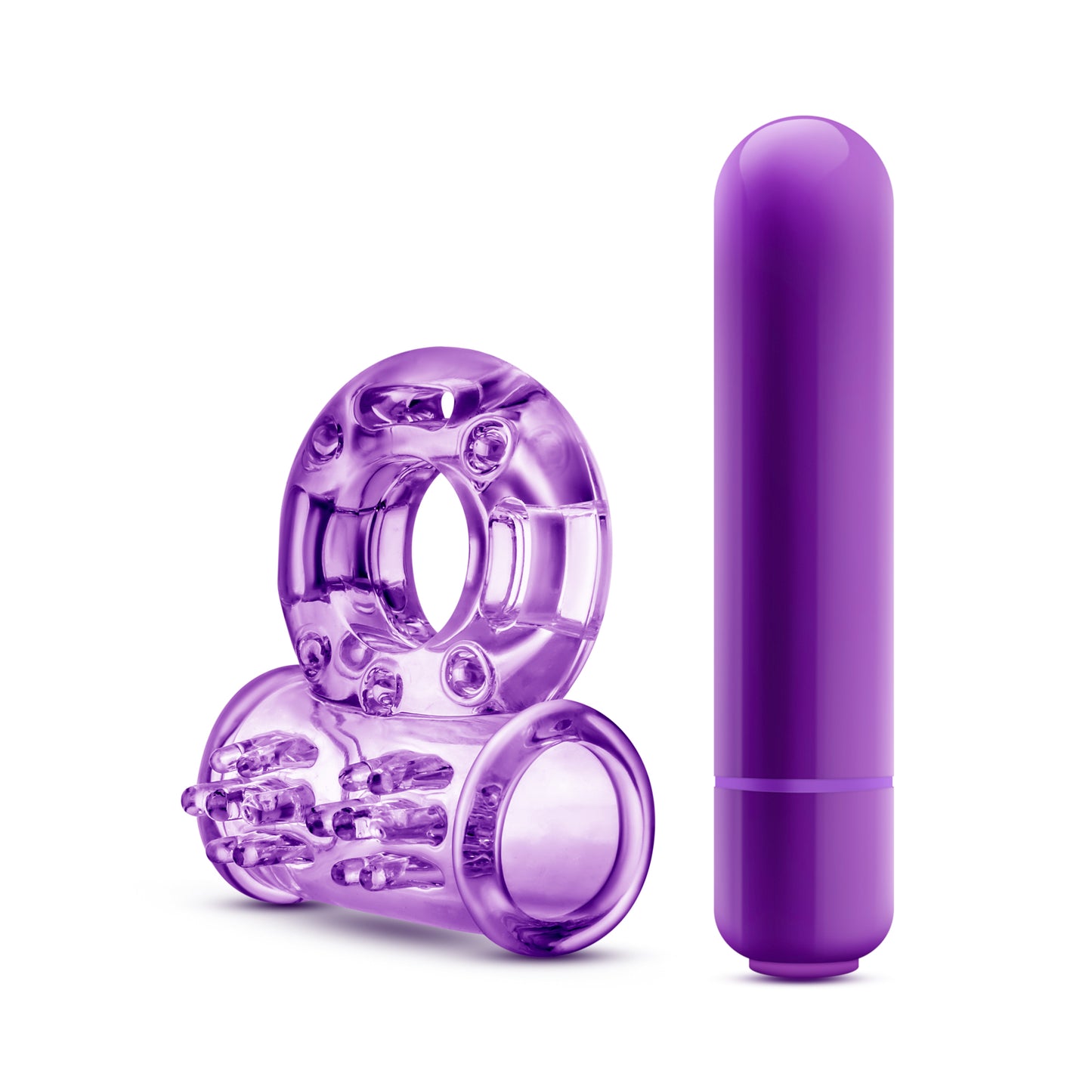 Play With Me - Couples Play - Vibrating Cock Ring - Purple - Not Very Vanilla