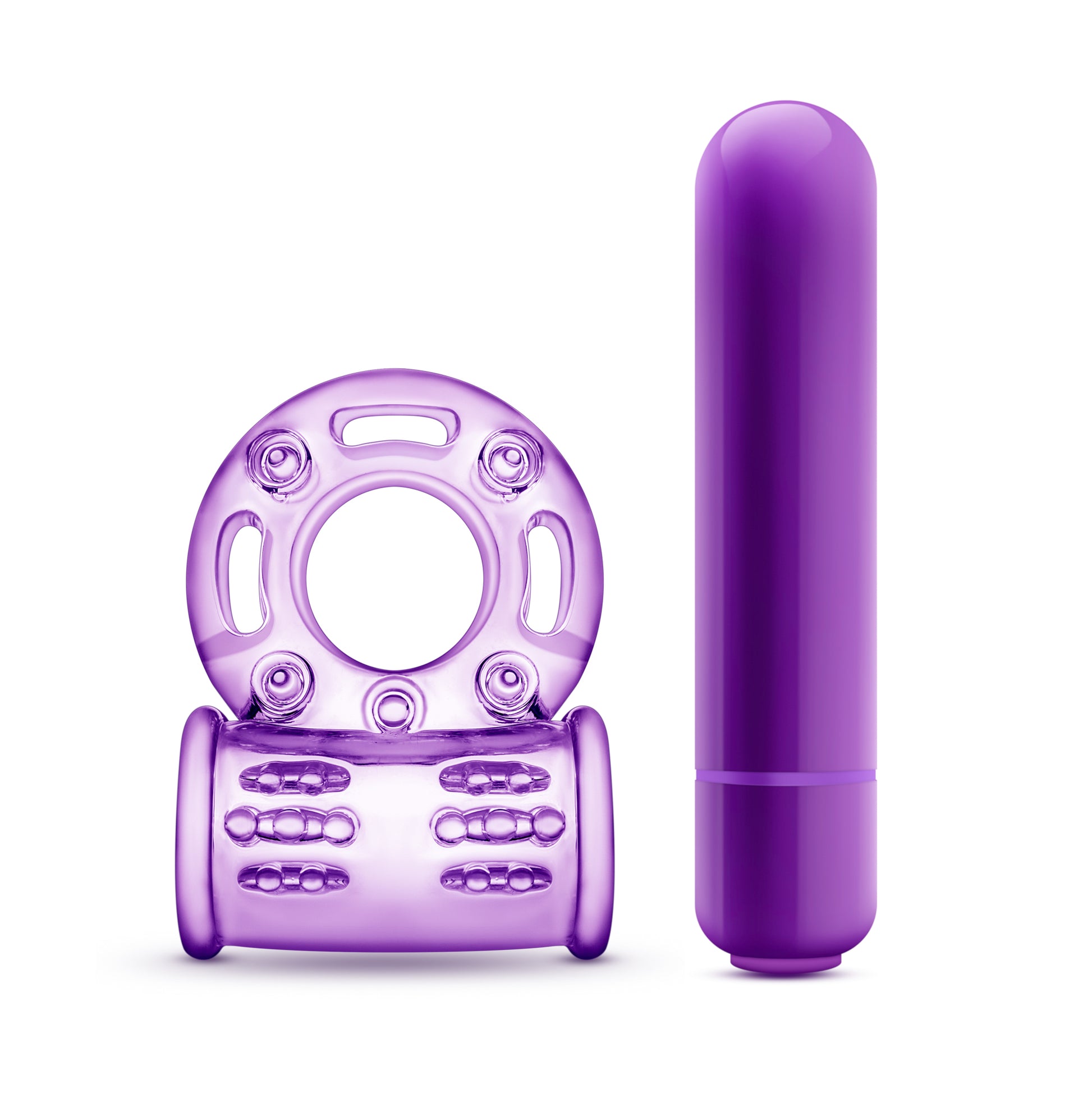 Play With Me - Couples Play - Vibrating Cock Ring - Purple - Not Very Vanilla