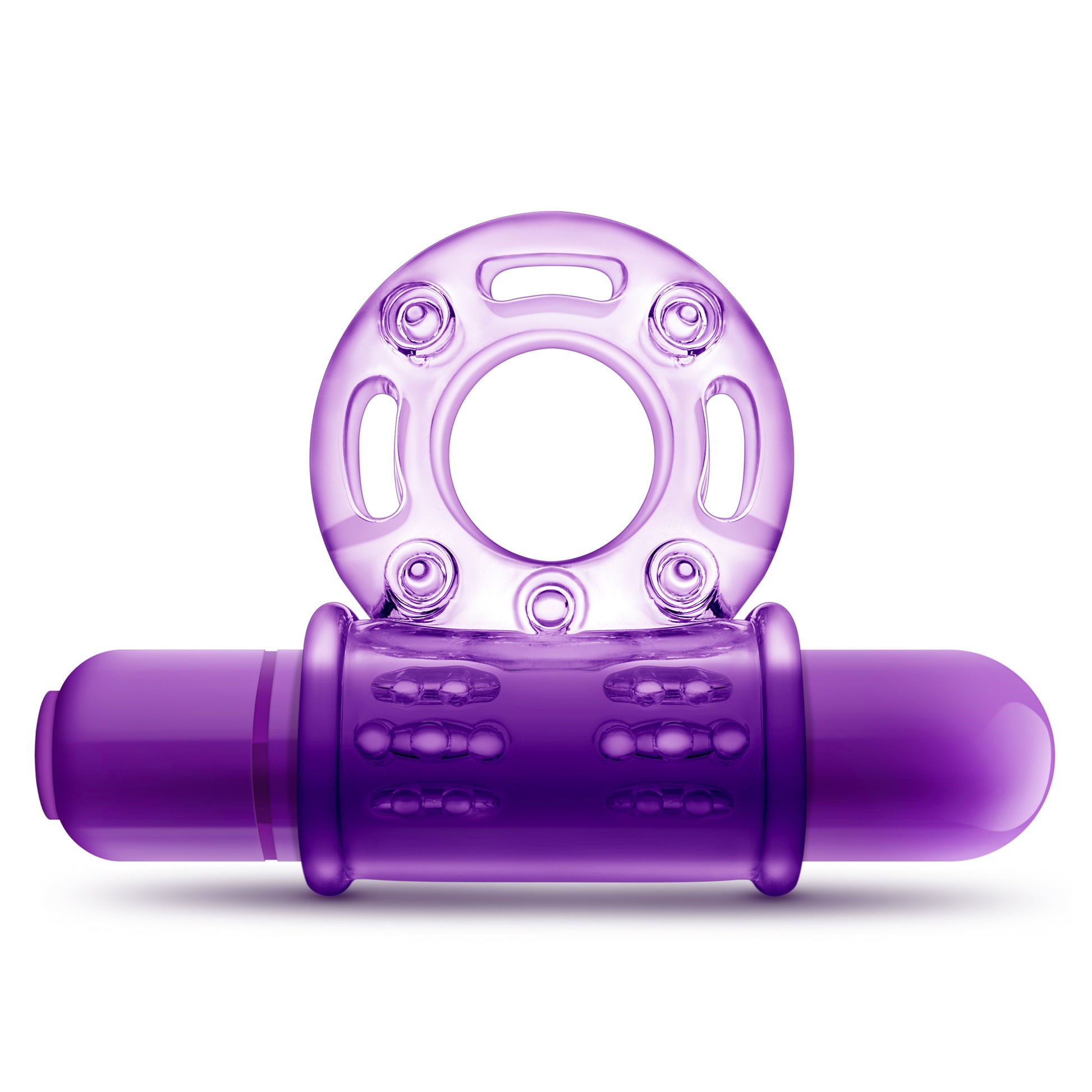 Play With Me - Couples Play - Vibrating Cock Ring - Purple - Not Very Vanilla