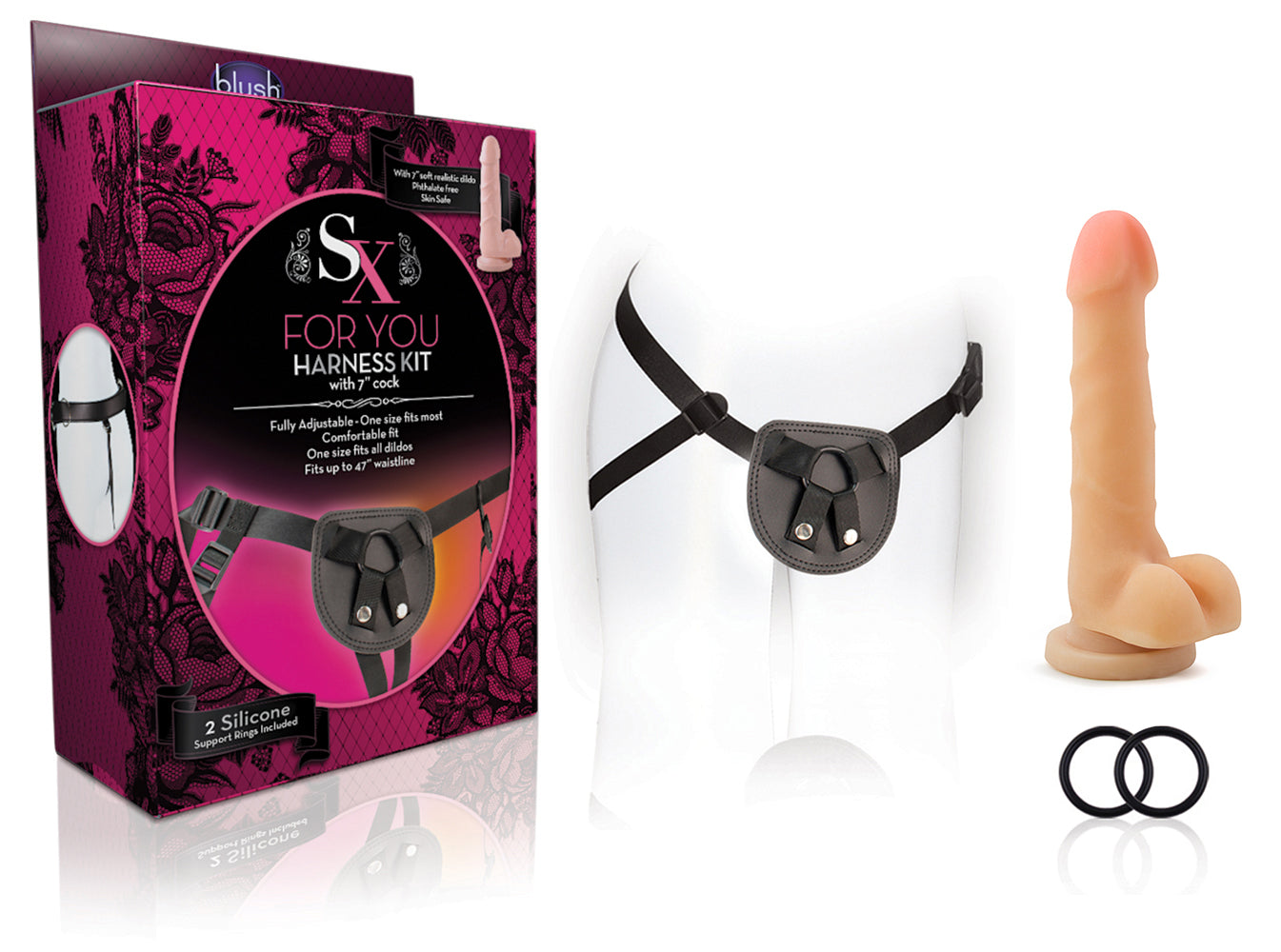 For You Harness Kit With 7 Inch Cock - Not Very Vanilla