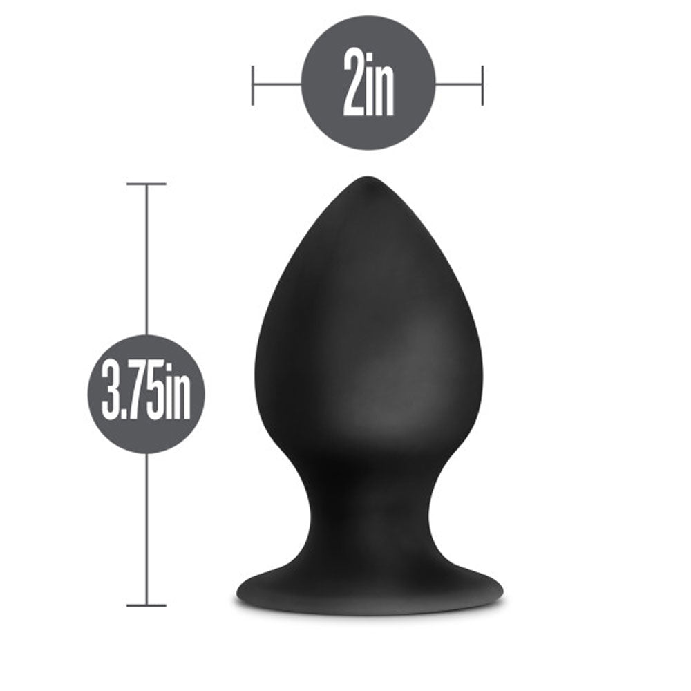 Anal Adventures - Platinum - Silicone Anal Stout Plug - Large - Black - Not Very Vanilla