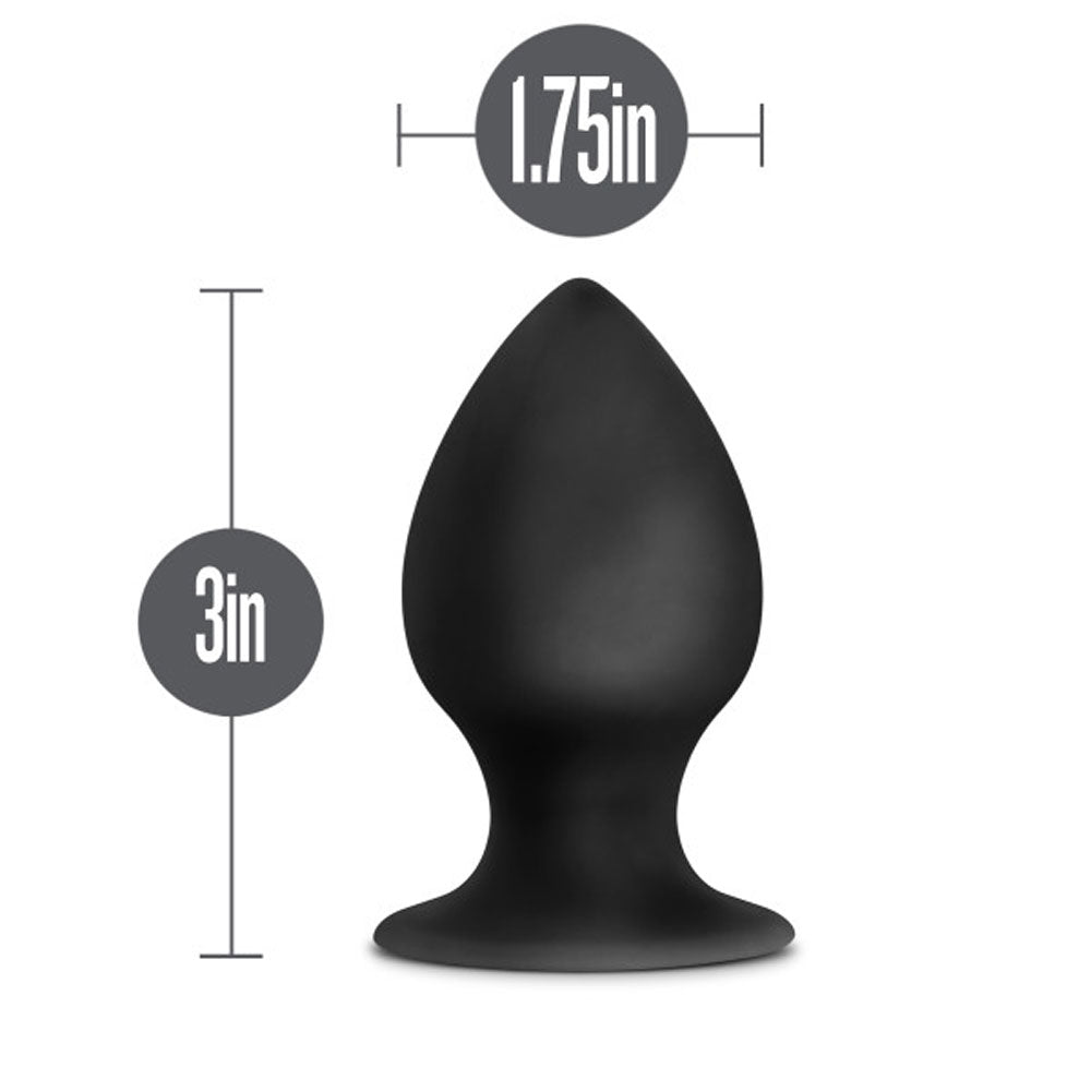 Anal Adventures - Platinum - Silicone Anal Stout Plug - Medium - Black - Not Very Vanilla