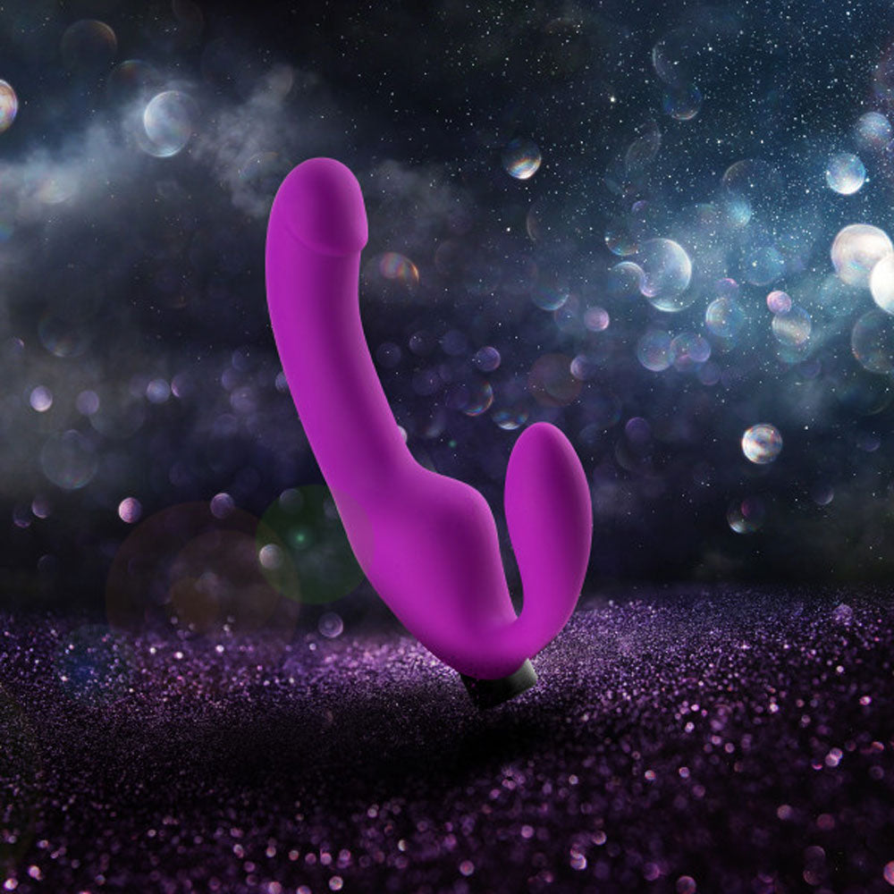 Temptasia - Cyrus - Strapless Silicone Dildo - Purple - Not Very Vanilla