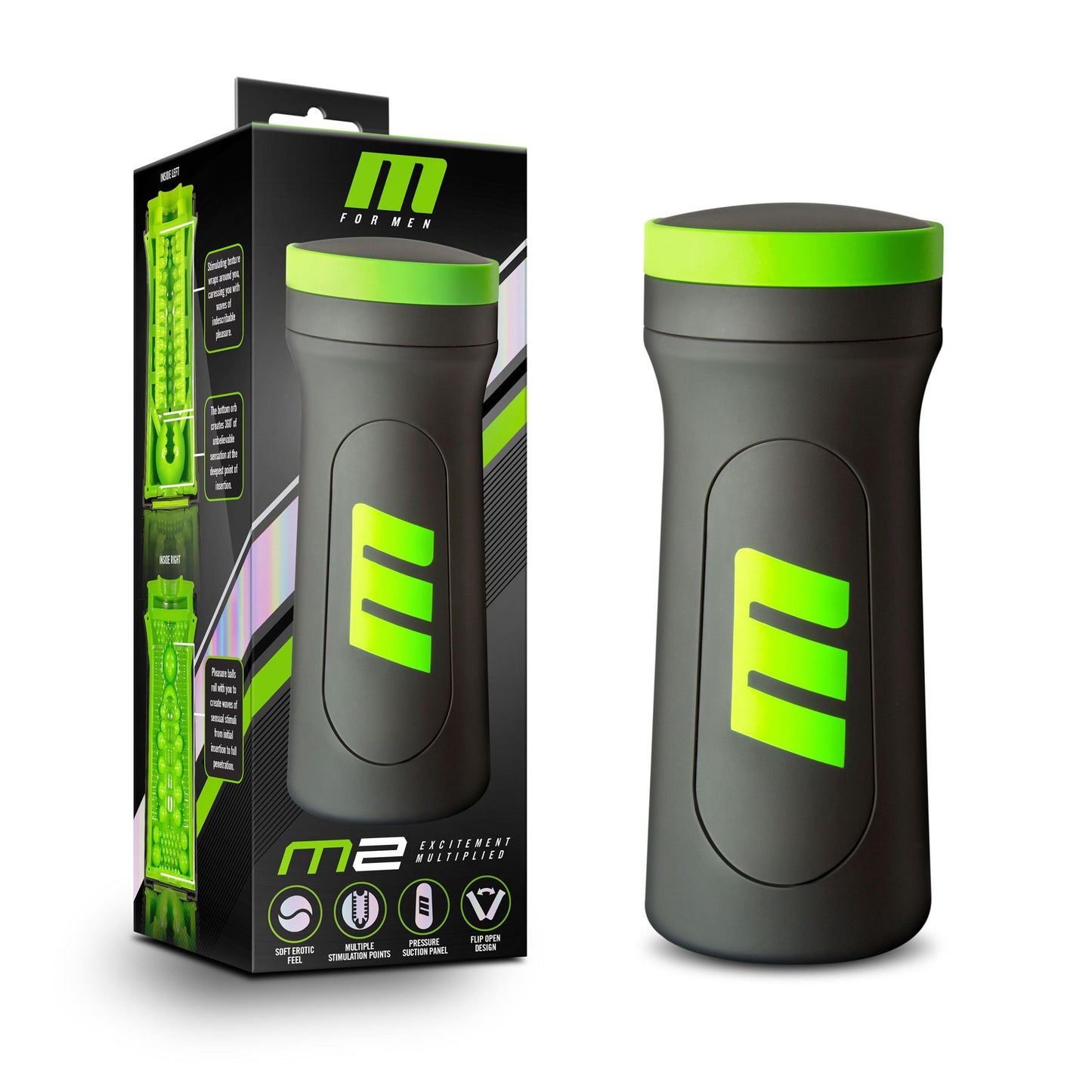 M for Men - M2 - Male Masturbator Cup - Black - Not Very Vanilla