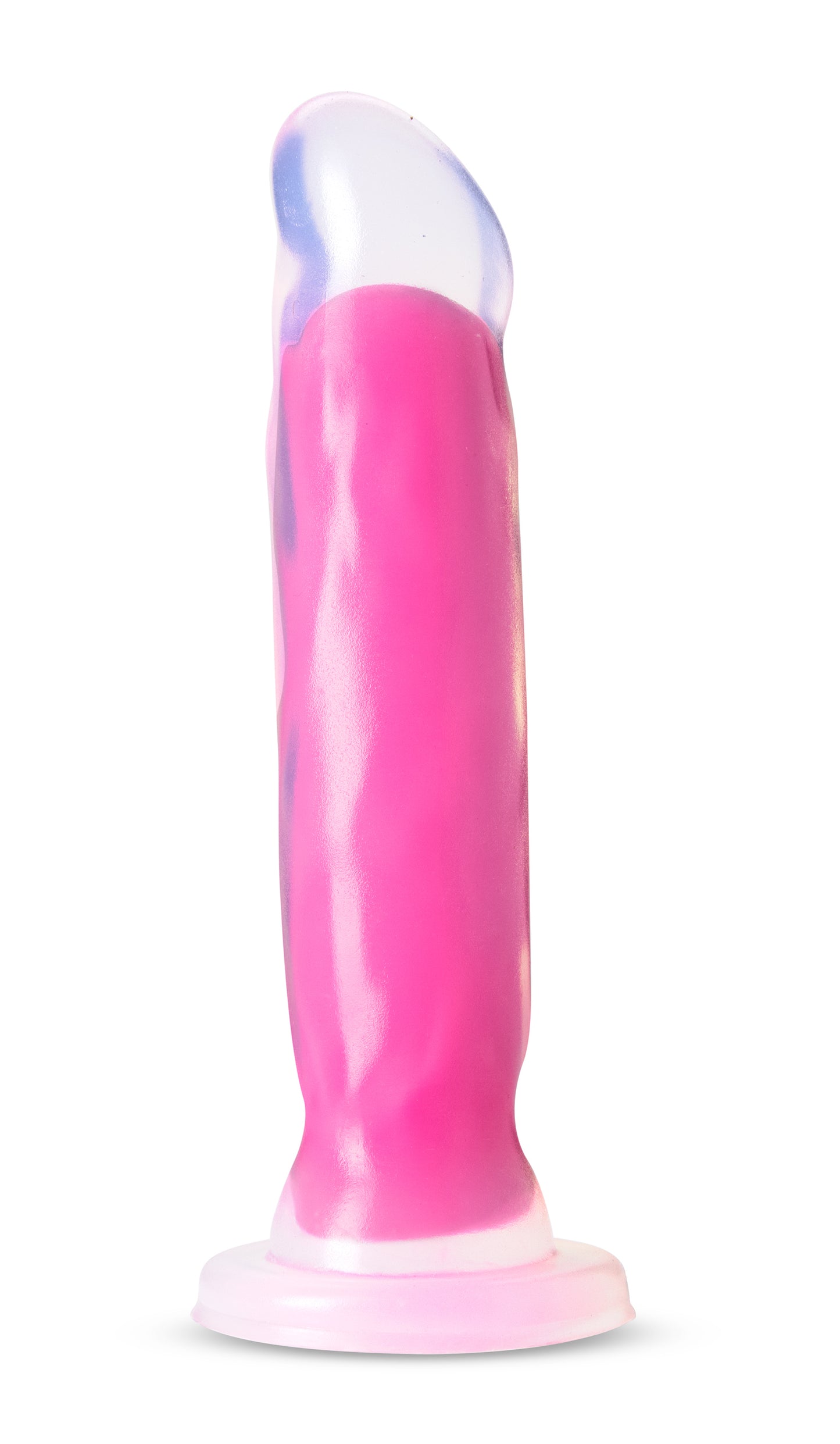 Neo Elite Glow in the Dark - Marquee - 8 Inch Silicone Dual Density Dildo - Neon Pink - Not Very Vanilla