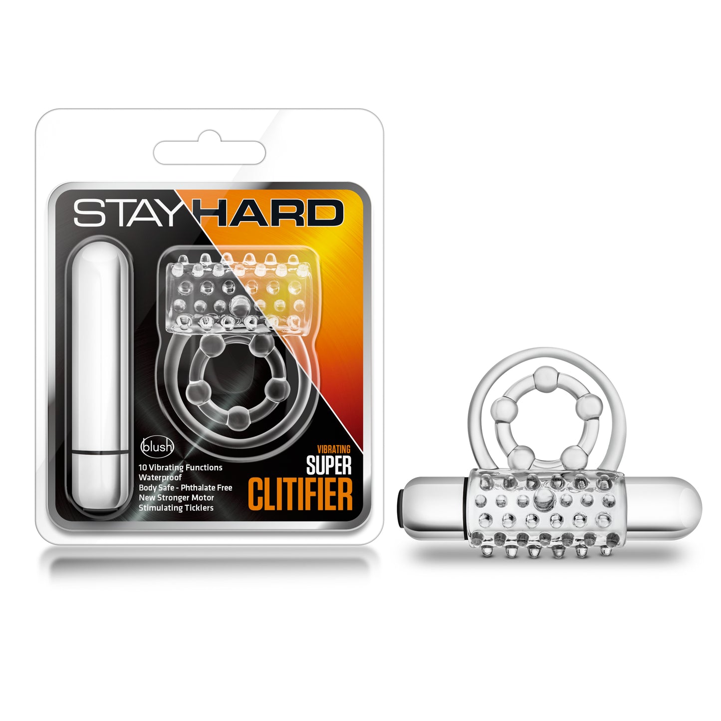 Stay Hard - Vibrating Super Clitifier - Clear - Not Very Vanilla