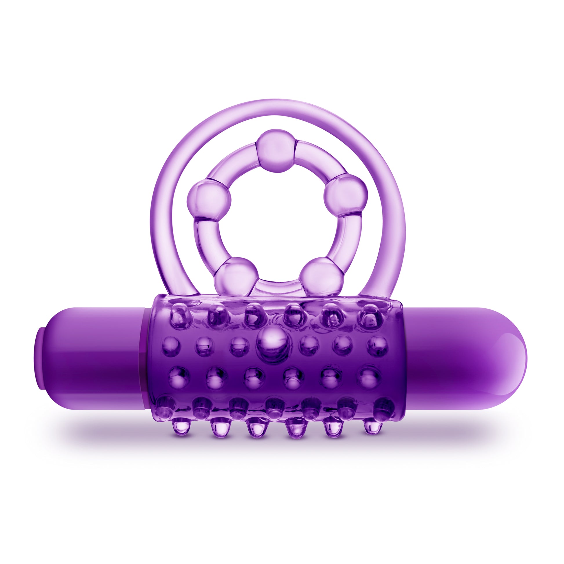 Play With Me - the Player - Vibrating Double Strap Ring - Purple - Not Very Vanilla