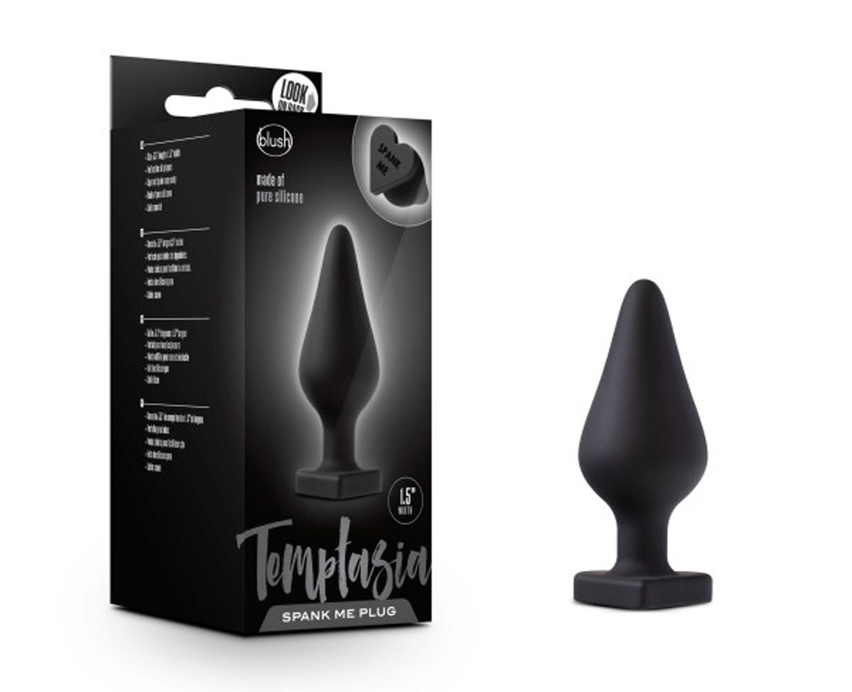 Temptasia - Spank Me Butt Plug - Black - Not Very Vanilla