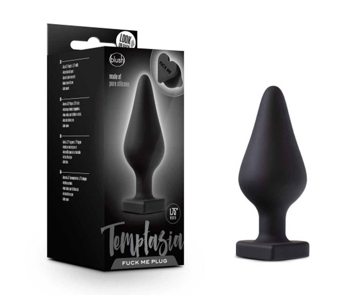 Temptasia - Fuck Me Butt Plug - Black - Not Very Vanilla