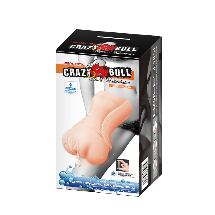 Crazy Bull No Lube Masturbator Sleeve - Realistic Pussy Skin-Like Texture - Not Very Vanilla