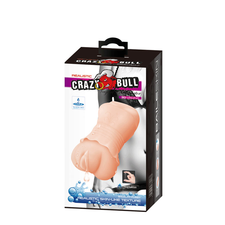 Crazy Bull No Lube Masturbator Sleeve - Realistic Pussy Skin-Like Texture - Not Very Vanilla