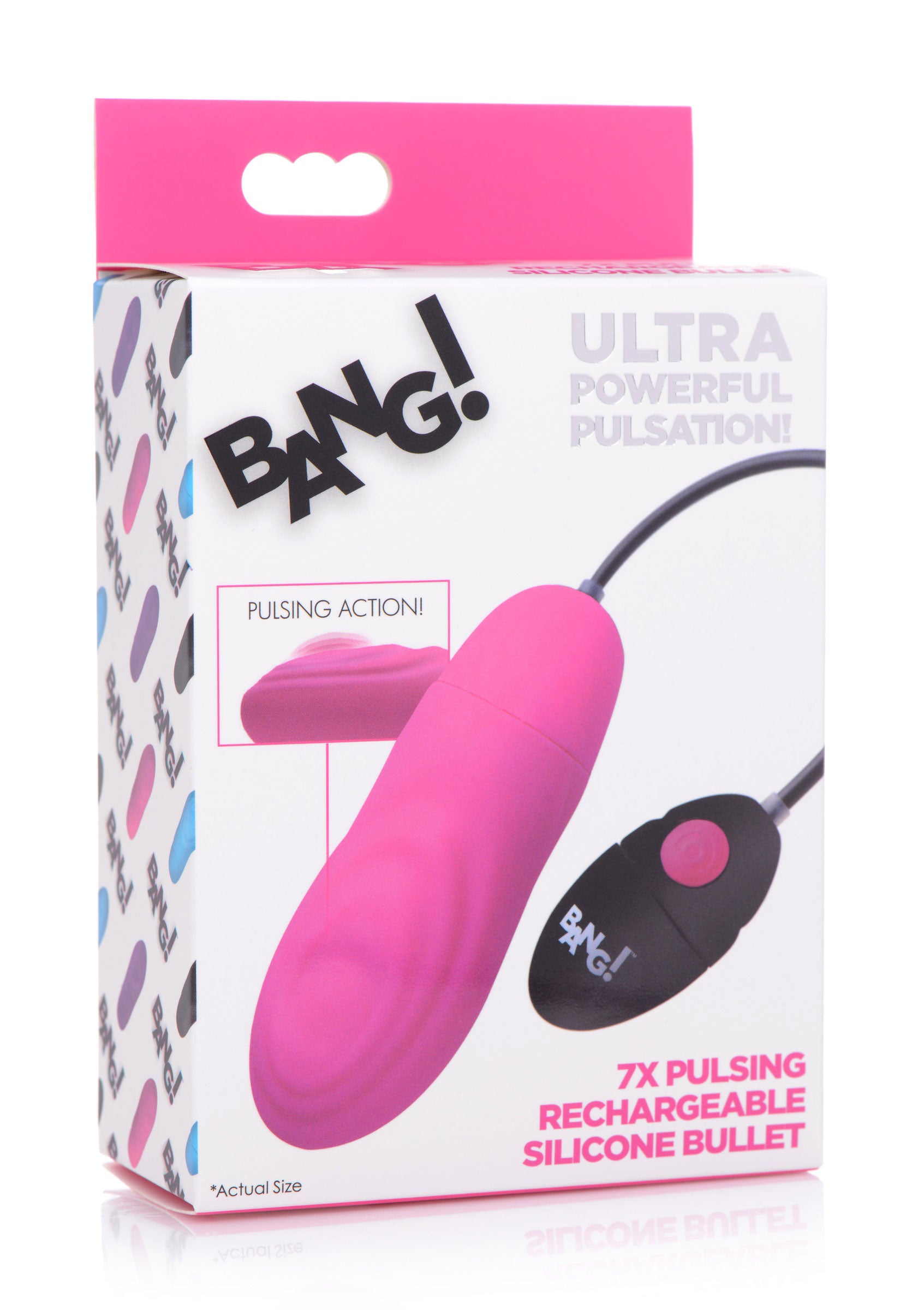 7x Pulsing Rechargeable Silicone Vibrator - Pink - Not Very Vanilla