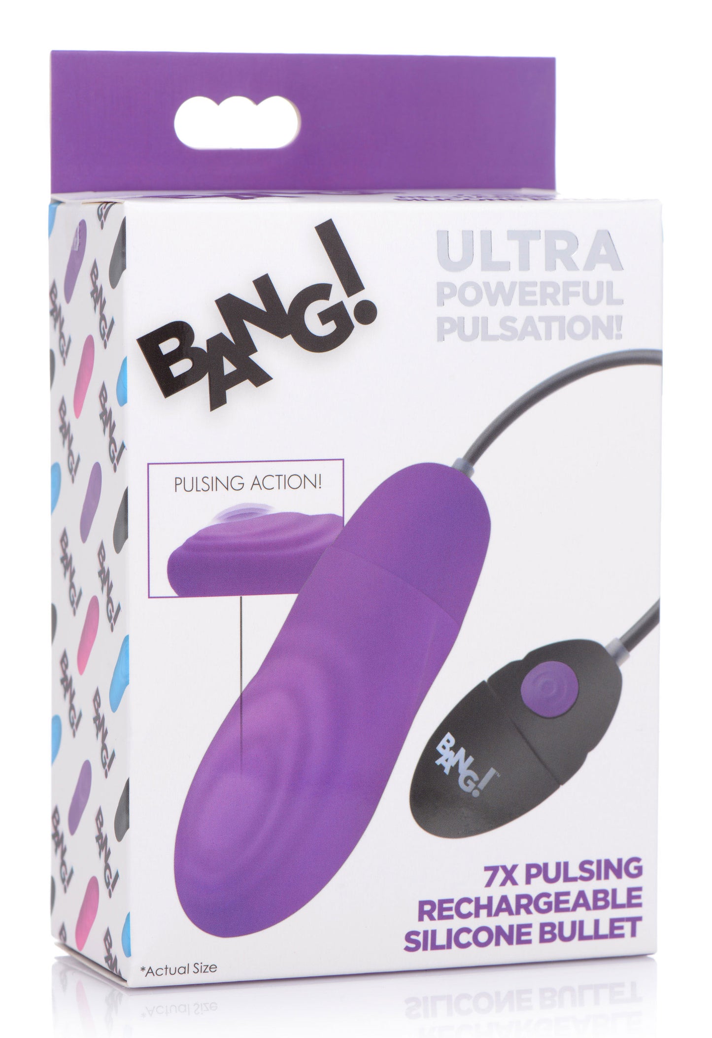 7x Pulsing Rechargeable Silicone Bullet- Purple - Not Very Vanilla