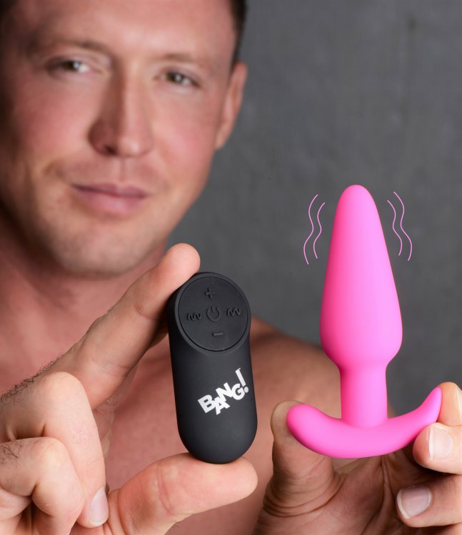 21x Silicone Butt Plug With Remote - Pink - Not Very Vanilla