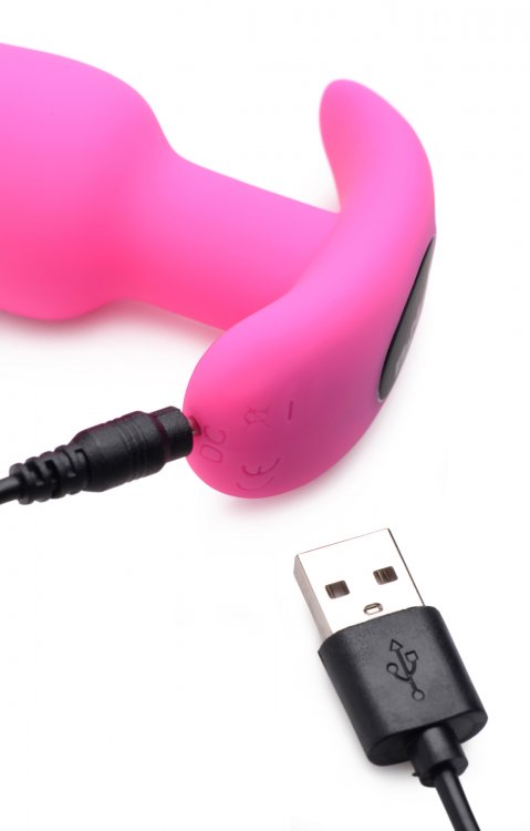 21x Silicone Butt Plug With Remote - Pink - Not Very Vanilla