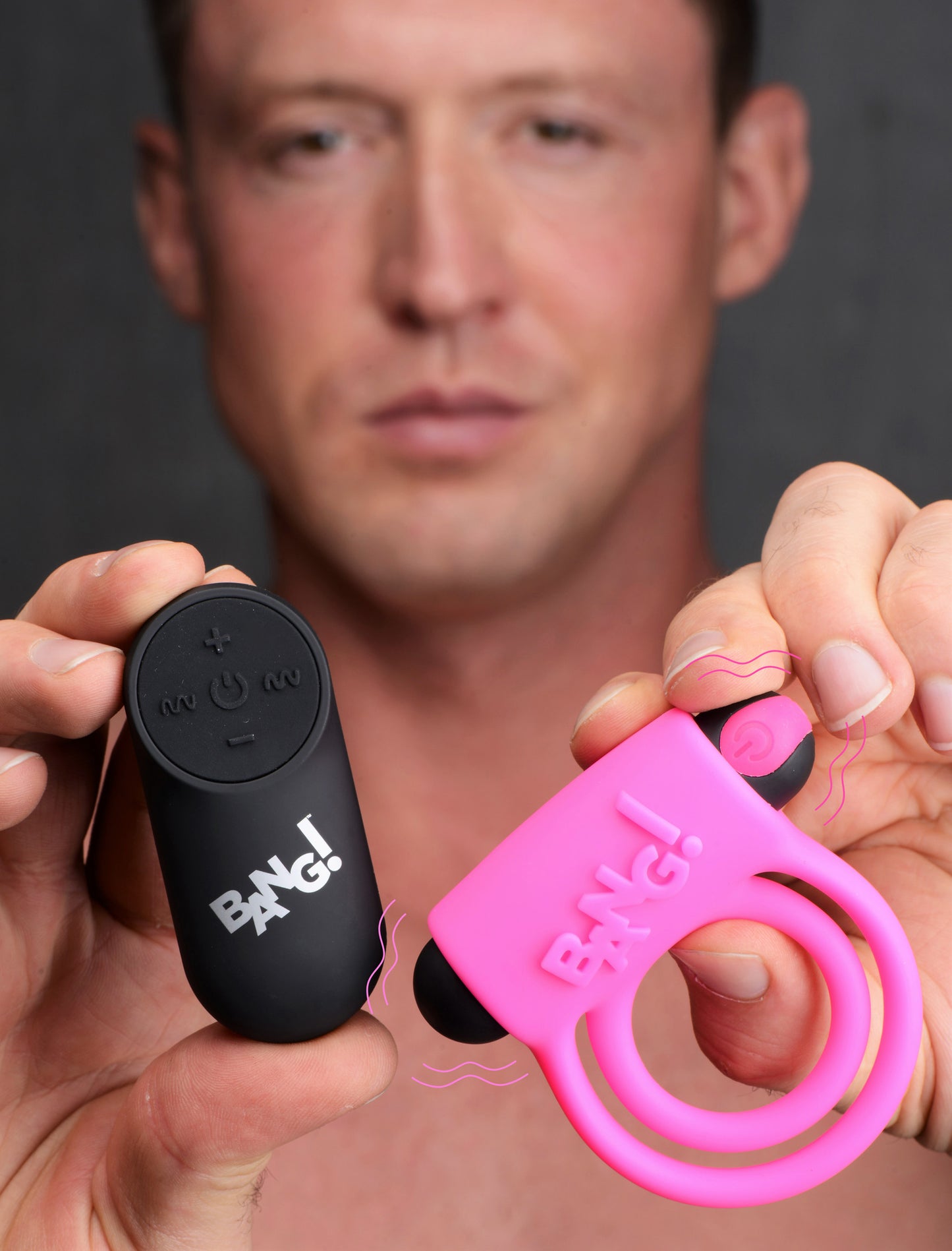 Bang - Silicone Cock Ring and Bullet With Remote Control - Pink - Not Very Vanilla