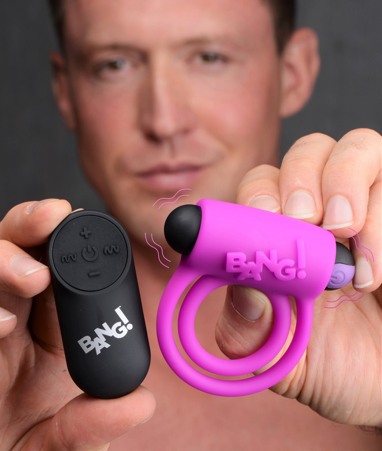 Bang - Silicone Cock Ring and Bullet With Remote Control - Purple - Not Very Vanilla