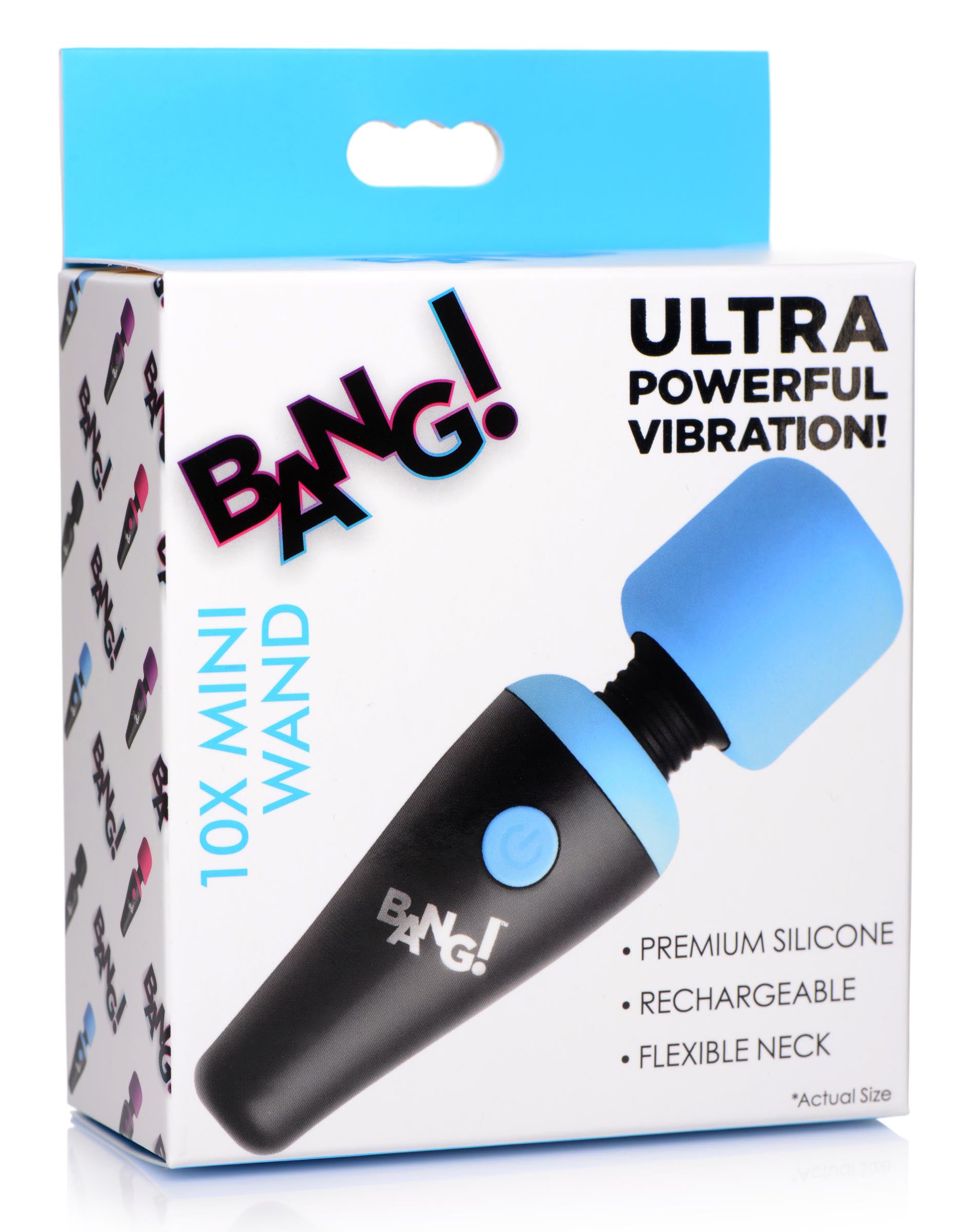 10x Vibrating Mini Silicone Wand - Blue - Not Very Vanilla