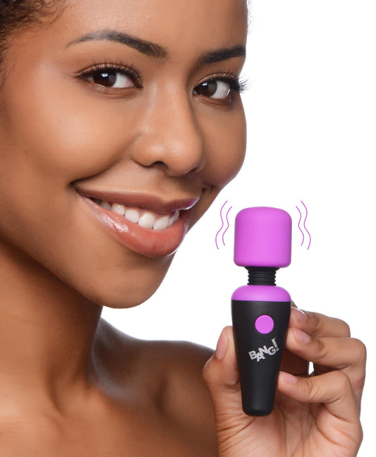 Bang - 10x Vibrating Mini Silicone Wand - Purple - Not Very Vanilla