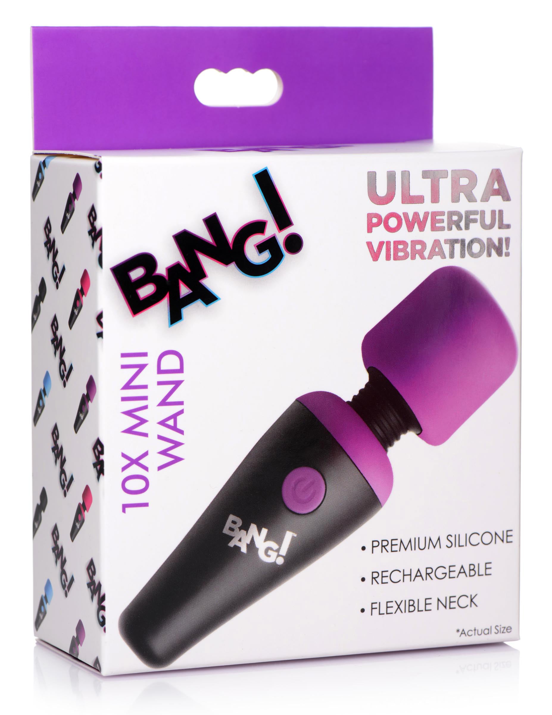 Bang - 10x Vibrating Mini Silicone Wand - Purple - Not Very Vanilla