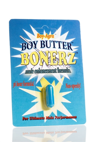 Boy-Agra Boy Butter Bonerz - Male Enhancement Formula - 1 Blister Pack - Not Very Vanilla