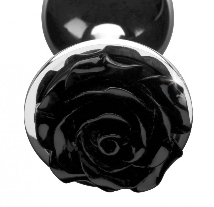 Black Rose Anal Plug - Large - Not Very Vanilla