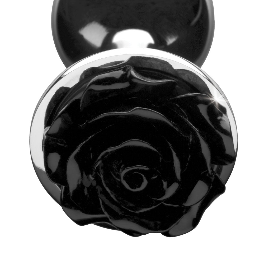 Black Rose Anal Plug - Medium - Not Very Vanilla