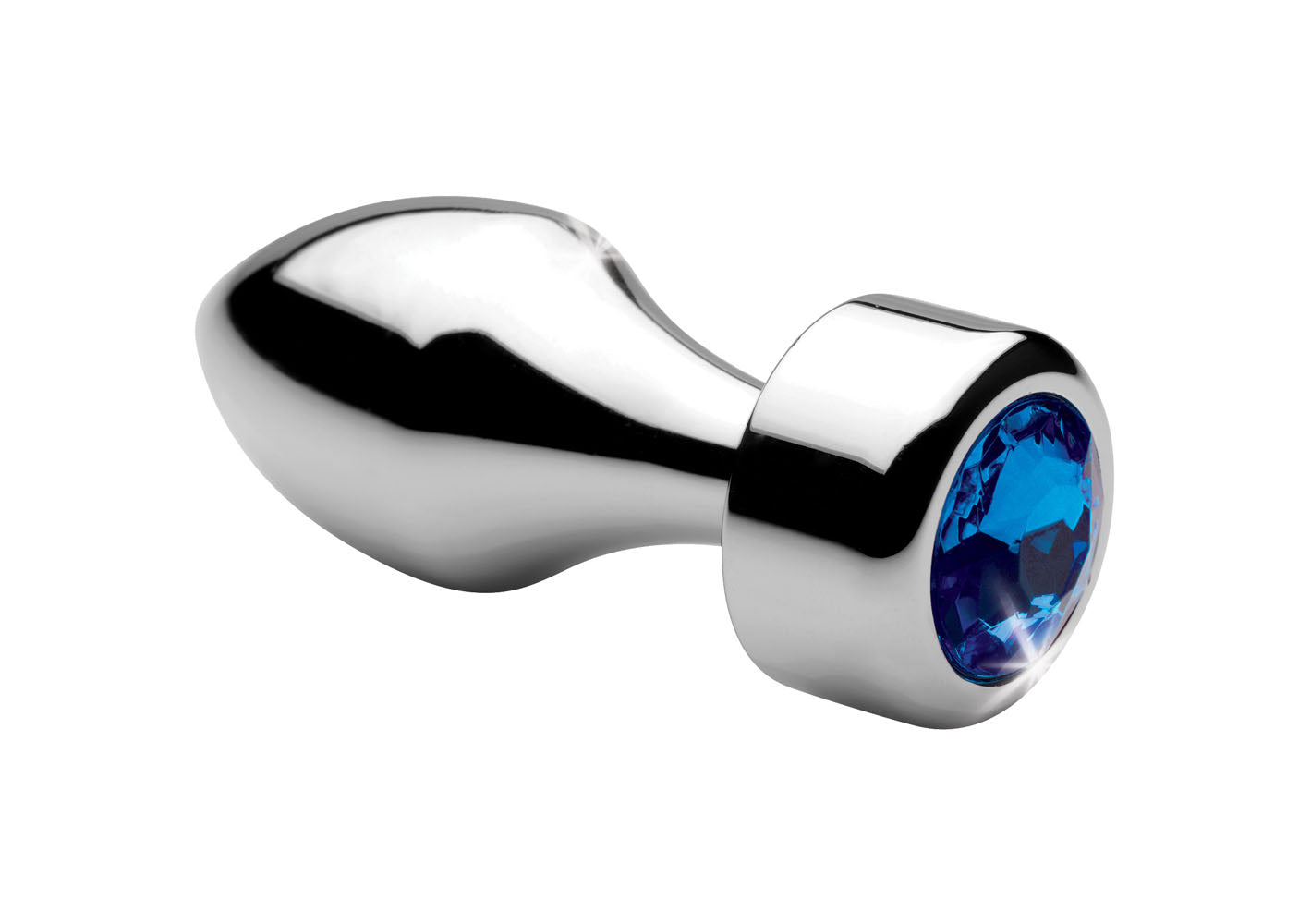 Blue Gem Weighted Anal Plug - Small - Not Very Vanilla