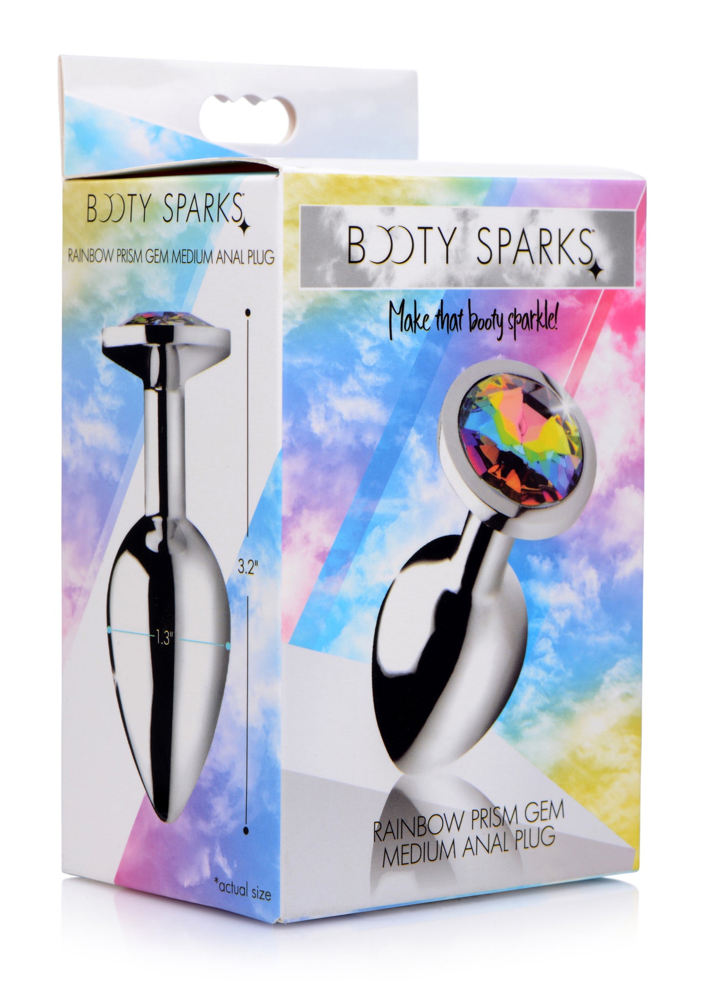 Rainbow Prism Gem Anal Plug - Medium - Not Very Vanilla