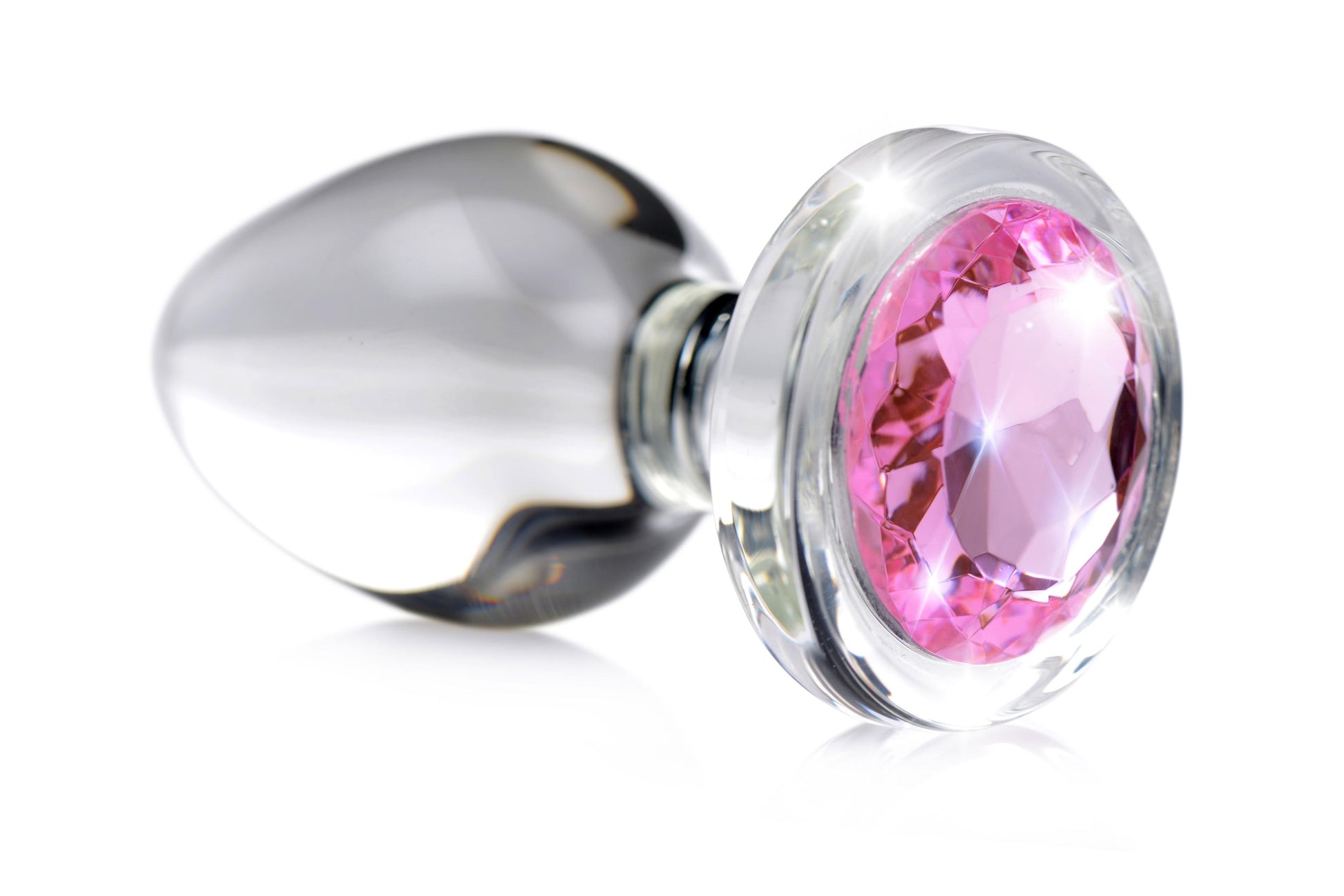 Pink Gem Glass Anal Plug - Medium - Not Very Vanilla