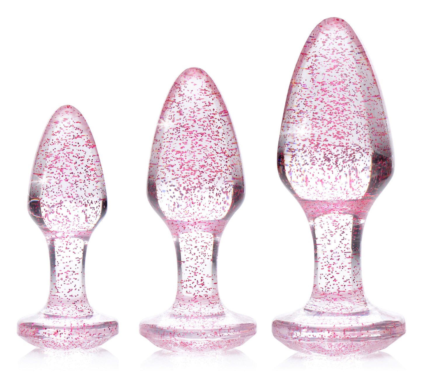 Glitter Gem Anal Plug Set - Pink - Not Very Vanilla