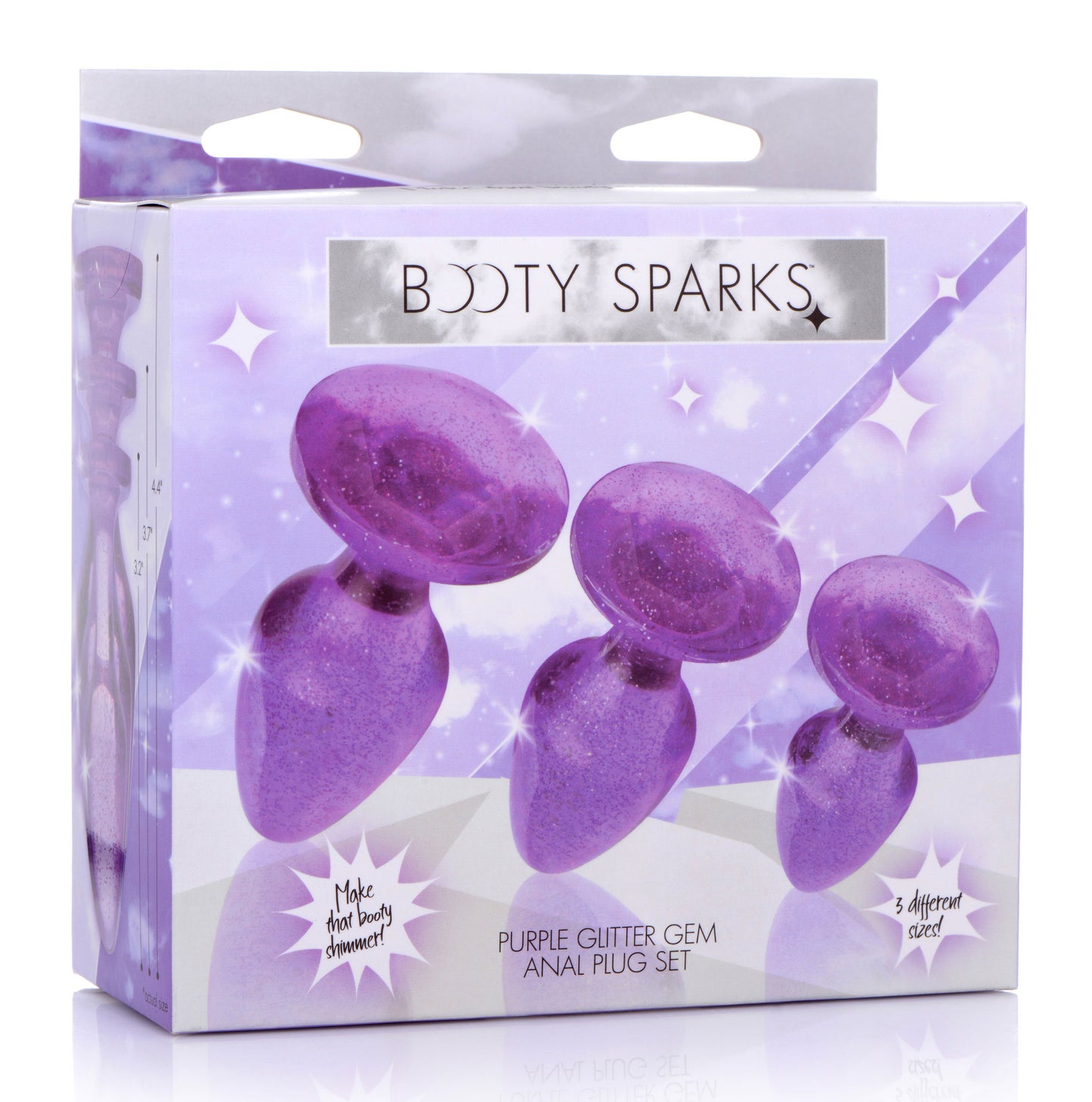 Glitter Gem Anal Plug Set - Purple - Not Very Vanilla