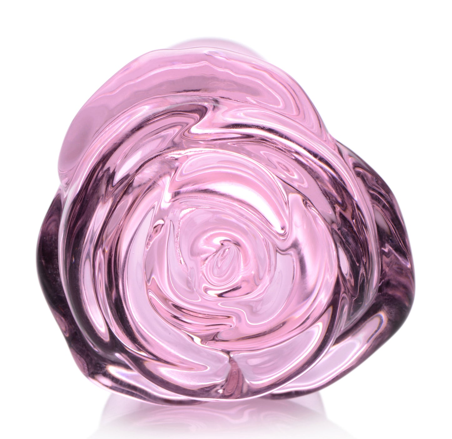 Pink Rose Glass Anal Plug - Small - Not Very Vanilla