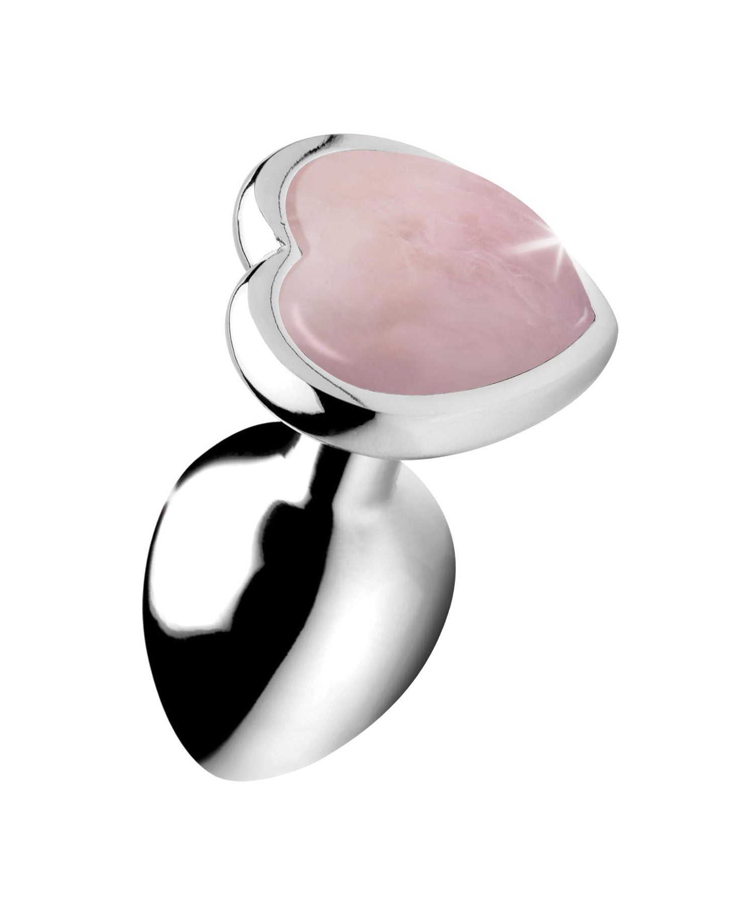 Rose Quartz Heart Anal Plug -Medium - Not Very Vanilla