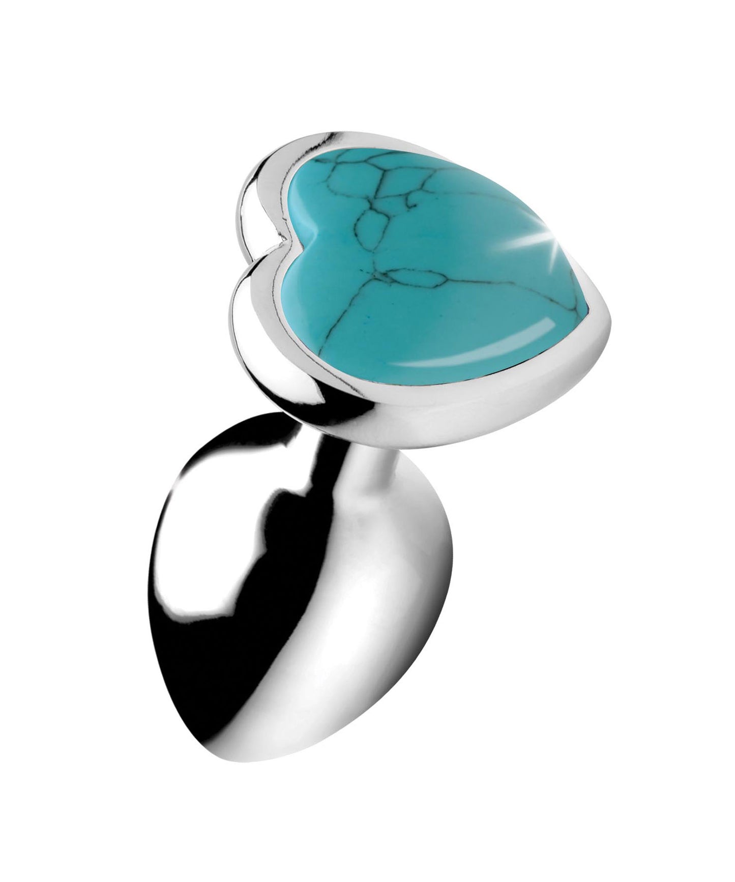 Turquoise Heart Anal Plug - Small - Not Very Vanilla