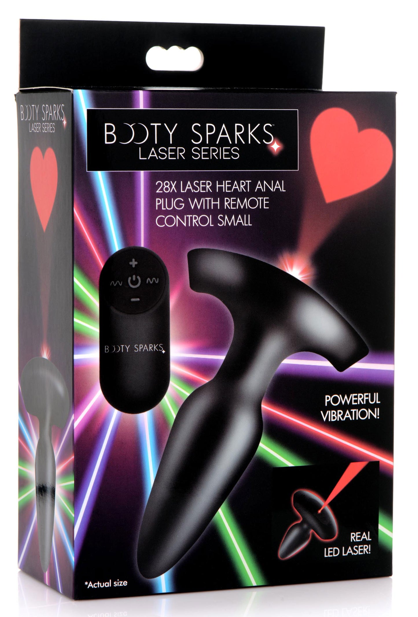 Laser Heart Anal Plug With Remote Control - Small - Not Very Vanilla