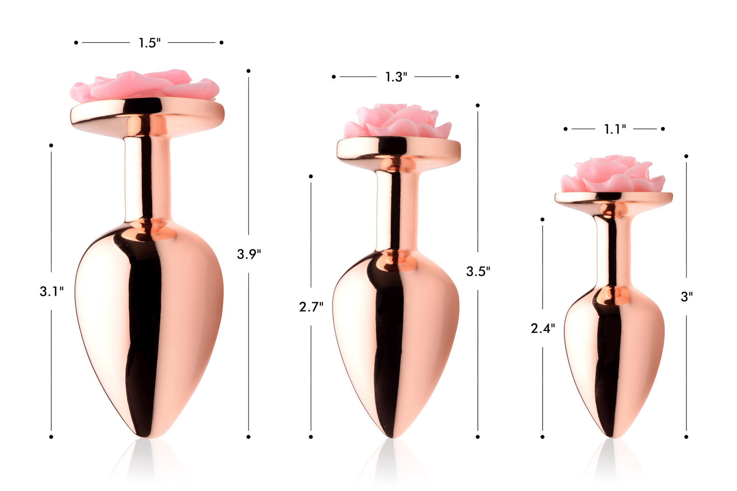 Pink Rose Gold Anal Plug - Large - Not Very Vanilla