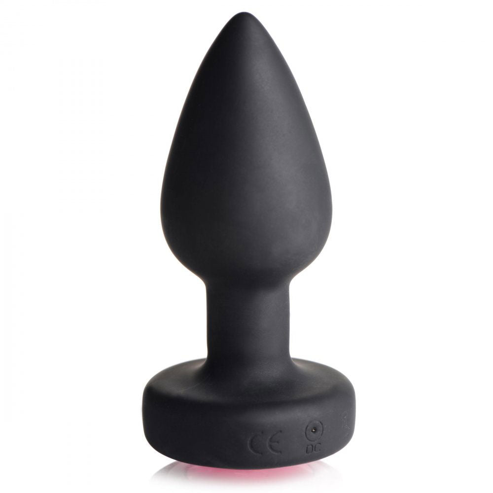 28x Silicone Vibrating Pink Gem Anal Plug With Remote - Small - Not Very Vanilla