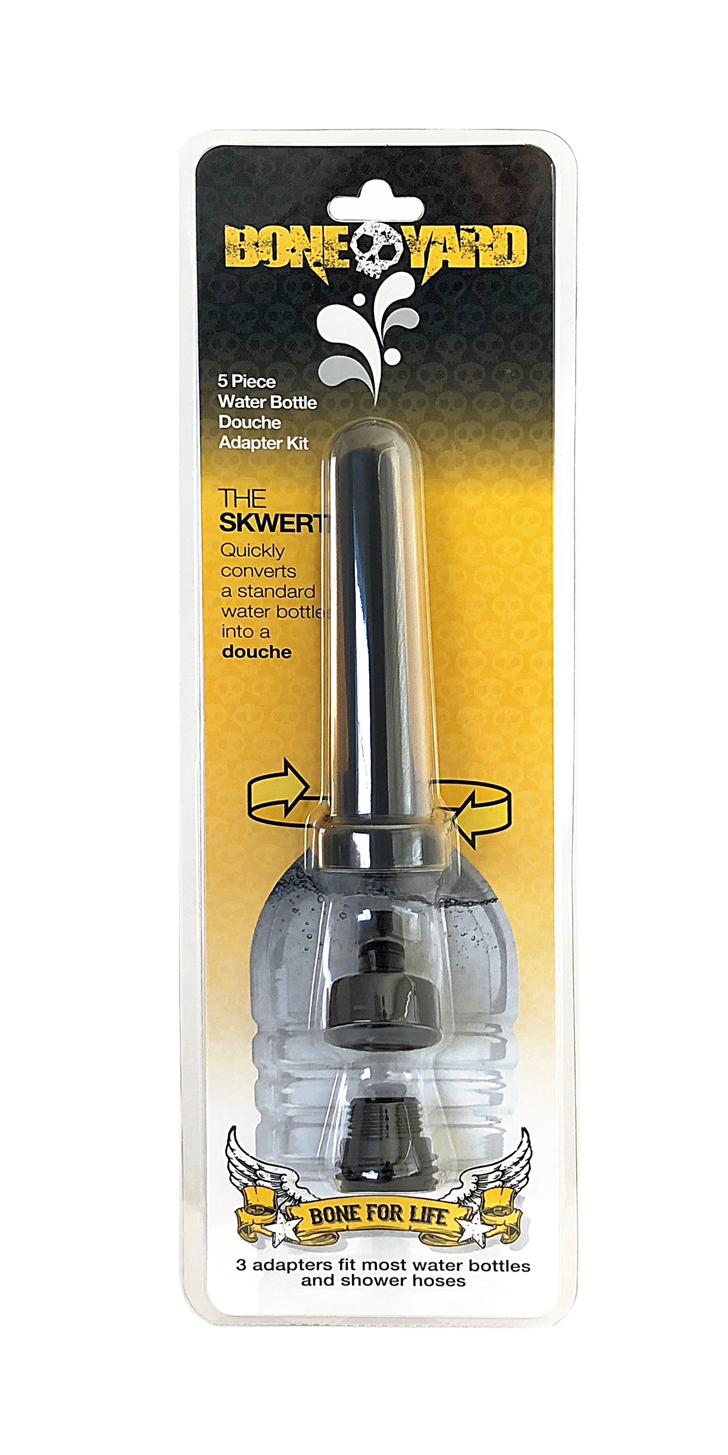 Boneyard the Skwer 5 Pc Water Bottle Douche Adapter Kit - Not Very Vanilla