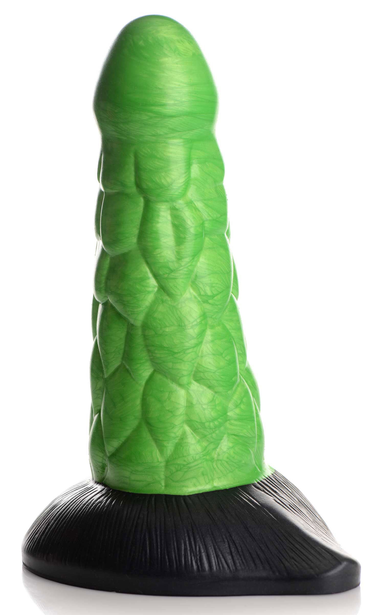 Radioactive Reptile Thick Scaly Silicone Dildo - Green - Not Very Vanilla