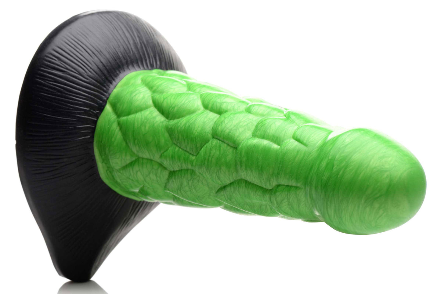 Radioactive Reptile Thick Scaly Silicone Dildo - Green - Not Very Vanilla